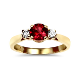 PAGE Estate Ring Estate 14k Yellow Gold Pink Tourmaline and Diamond Ring 5
