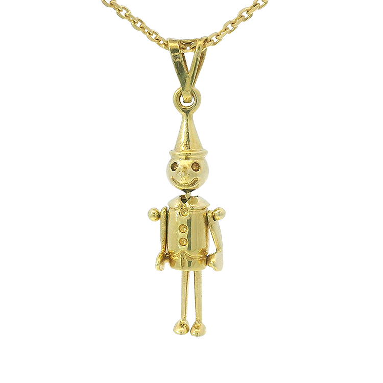 PAGE Estate Charm Estate 14k Yellow Gold Pinocchio Charm