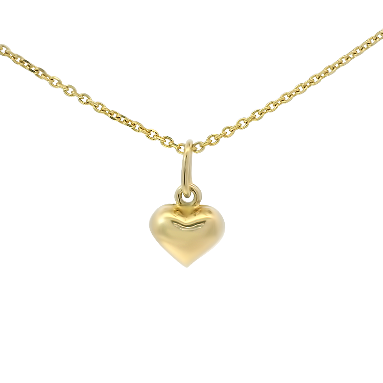 PAGE Estate Charm Estate 14k Yellow Gold Puff Heart Charm