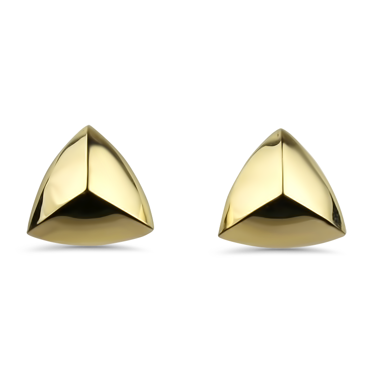 PAGE Estate Earrings Estate 14k Yellow Gold Pyramid Stud Earrings