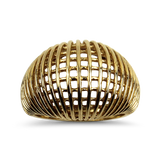 PAGE Estate Ring Estate 14K Yellow Gold Ribbed Dome Ring 7.5