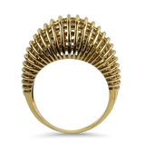 PAGE Estate Ring Estate 14K Yellow Gold Ribbed Dome Ring 7.5