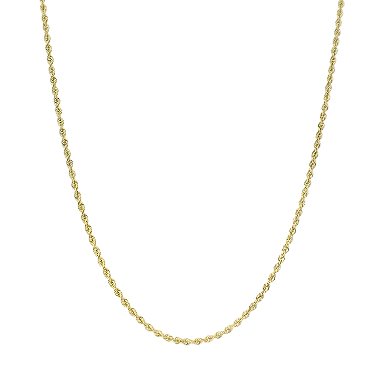 PAGE Estate Necklaces and Pendants Estate 14k Yellow Gold Rope Chain Necklace - 16"