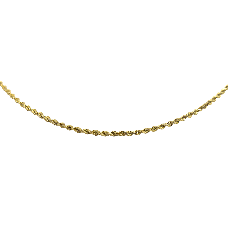 PAGE Estate Necklaces and Pendants Estate 14k Yellow Gold Rope Link 30" Chain