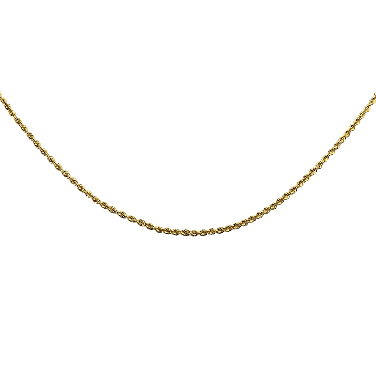 PAGE Estate Necklaces and Pendants Estate 14k Yellow Gold Rope Link Chain Necklace