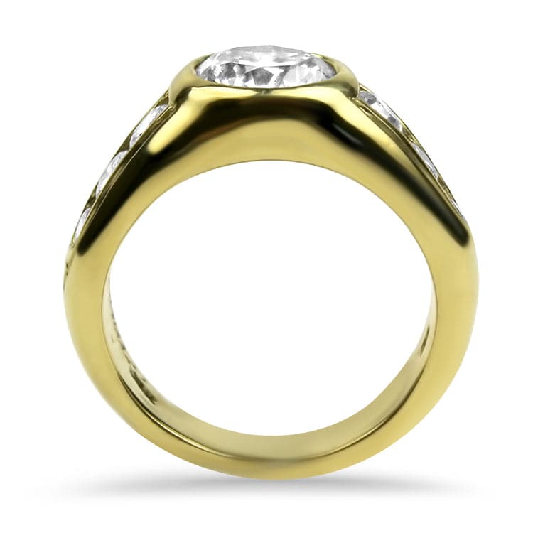 PAGE Estate Engagement Ring Estate 14K Yellow Gold Round Brilliant 1.63cts. Diamond Ring 5.0