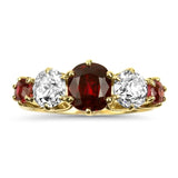 PAGE Estate Ring Estate 14K Yellow Gold Ruby and Diamond Ring 7.75