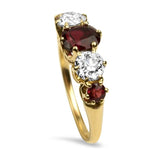 PAGE Estate Ring Estate 14K Yellow Gold Ruby and Diamond Ring 7.75