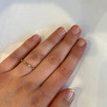 PAGE Estate Ring Estate 14K Yellow Gold Ruby & Diamond Milgrain Band 6.25