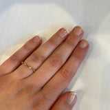 PAGE Estate Ring Estate 14K Yellow Gold Ruby & Diamond Milgrain Band 6.25