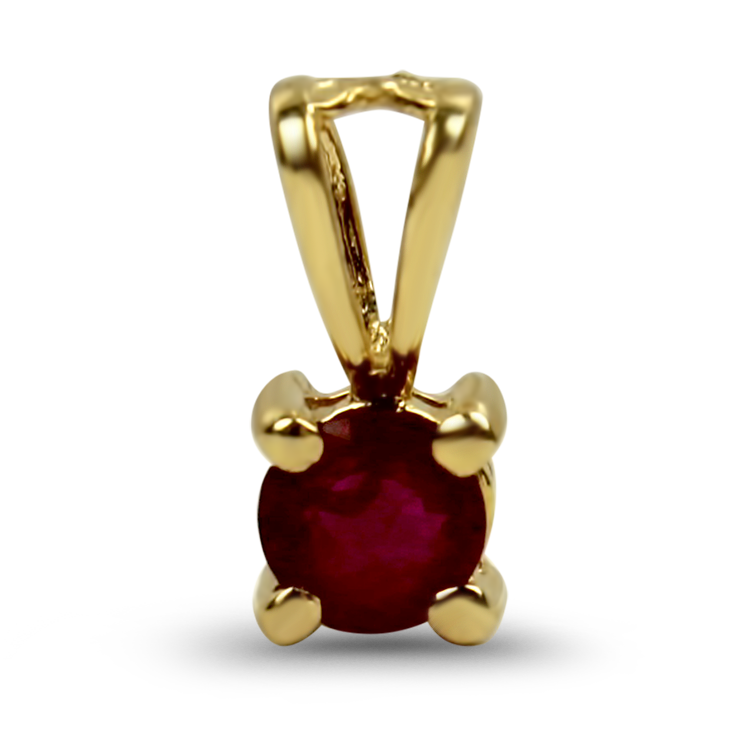 PAGE Estate Necklaces and Pendants Estate 14k Yellow Gold Ruby Pendant