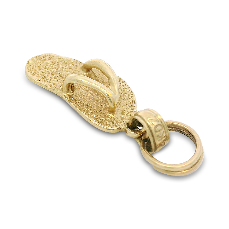 PAGE Estate Charm Estate 14K Yellow Gold Sandal Charm
