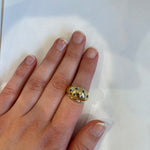 PAGE Estate Ring Estate 14K Yellow Gold Sapphire Bombe Dome Ring 5.5