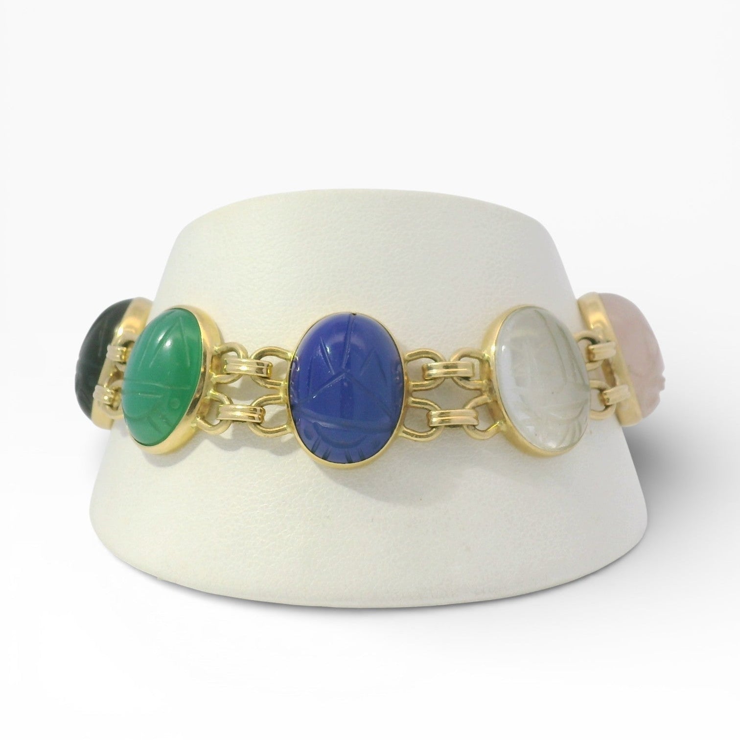 PAGE Estate Bracelet Estate 14K Yellow Gold Scarab Bracelet