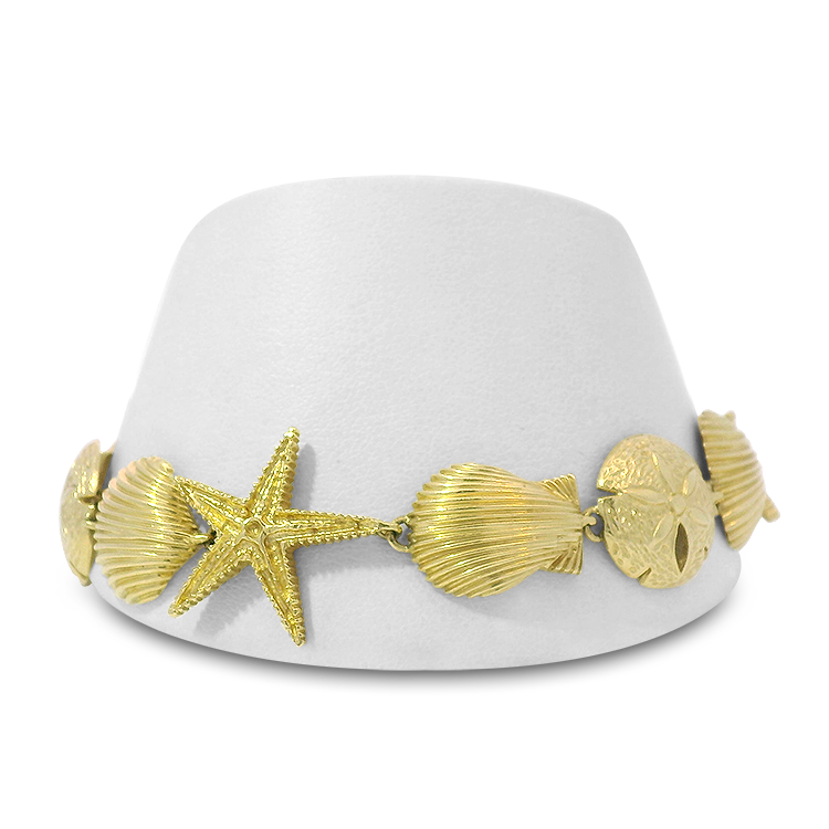 PAGE Estate Bracelet Estate 14K Yellow Gold Sea Life Charm Bracelet