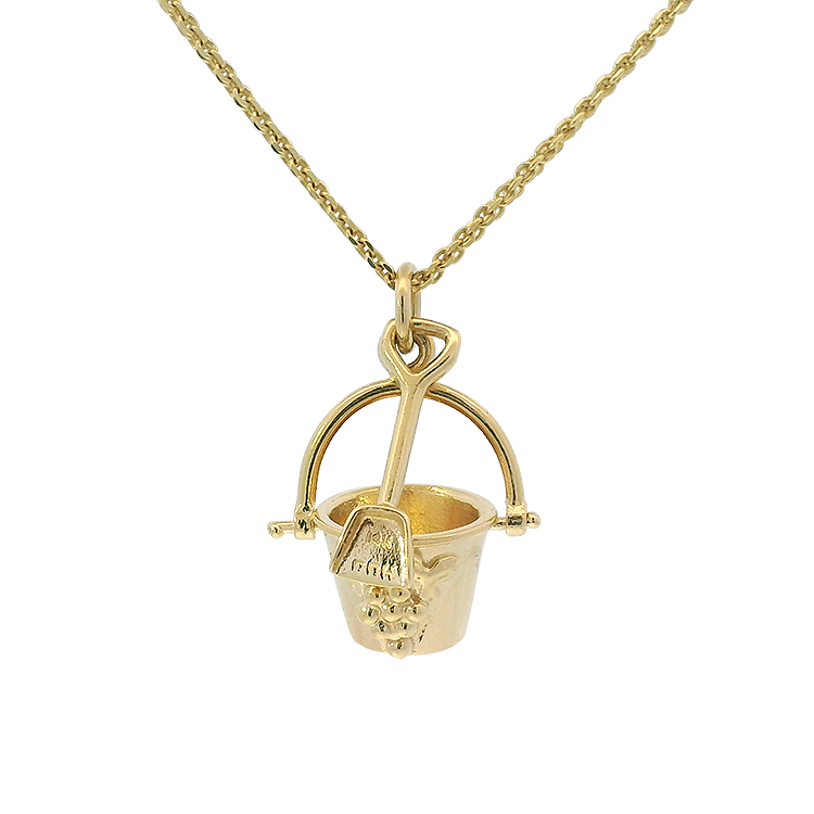 PAGE Estate Charm Estate 14k Yellow Gold Shovel & Bucket Charm