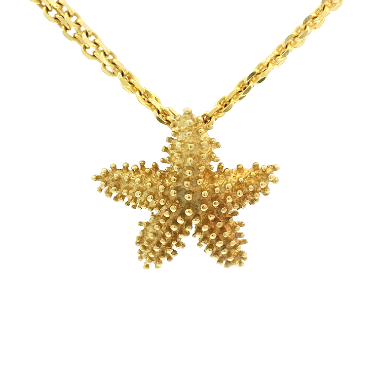 PAGE Estate Necklaces and Pendants Estate 14K Yellow Gold Starfish Pendant
