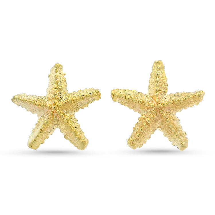 PAGE Estate Earring Estate 14k Yellow Gold Starfish Stud Earrings