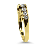 PAGE Estate Engagement Ring Estate 14K Yellow Gold Step Design Diamond Ring 7.25