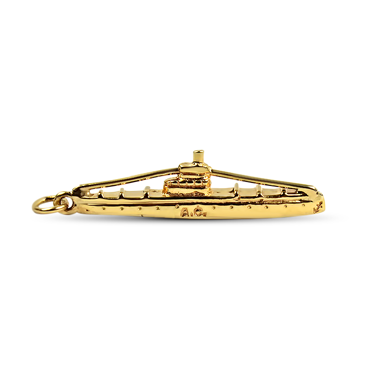 PAGE Estate Necklaces and Pendants Estate 14K Yellow Gold Submarine Pendant/Charm