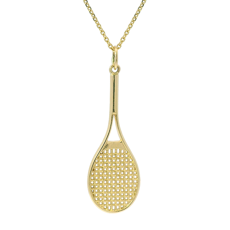 Estate 14k Yellow Gold Tennis Racket Charm – Springer's