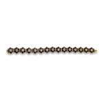 PAGE Estate Bracelet Estate 14k Yellow Gold Topaz & Garnet Floral Bracelet