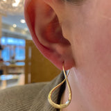 PAGE Estate Earrings Estate 14K Yellow Gold Twist Hoop Earrings
