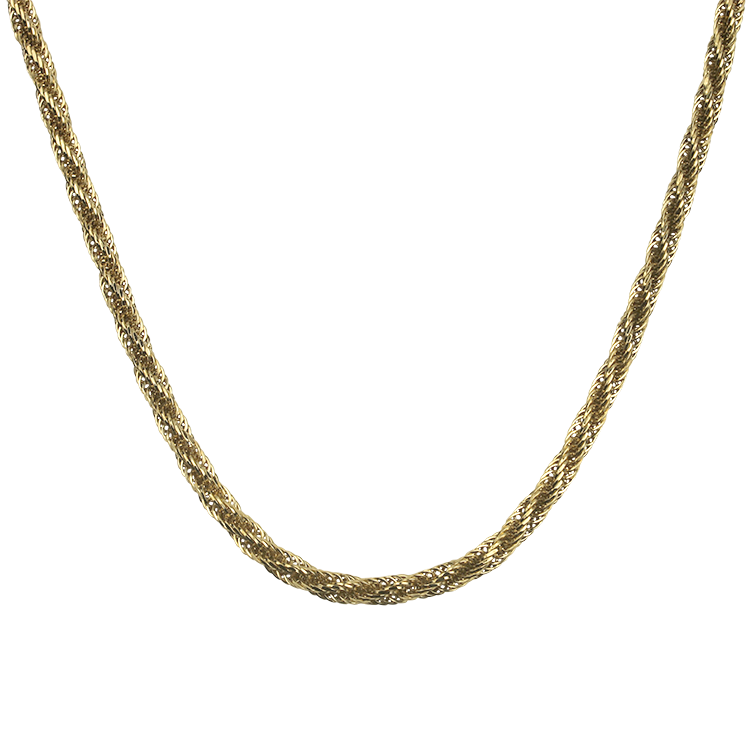 PAGE Estate Necklaces and Pendants Estate 14k Yellow Gold Twisted Link 18-Inch Necklace