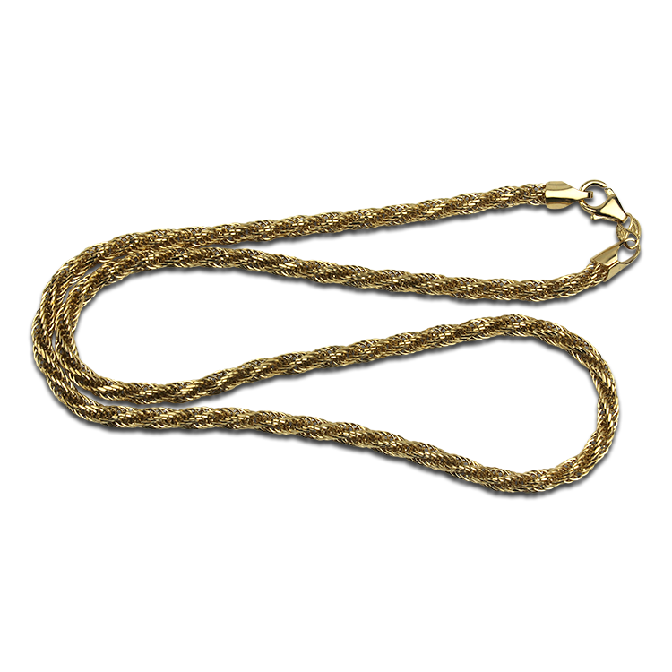 PAGE Estate Necklaces and Pendants Estate 14k Yellow Gold Twisted Link 18-Inch Necklace