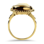 PAGE Estate Ring Estate 14K Yellow Gold Victorian Cameo Portrait Ring 6