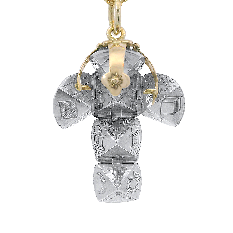 PAGE Estate Charm Estate 14K Yellow Masonic Ball Charm