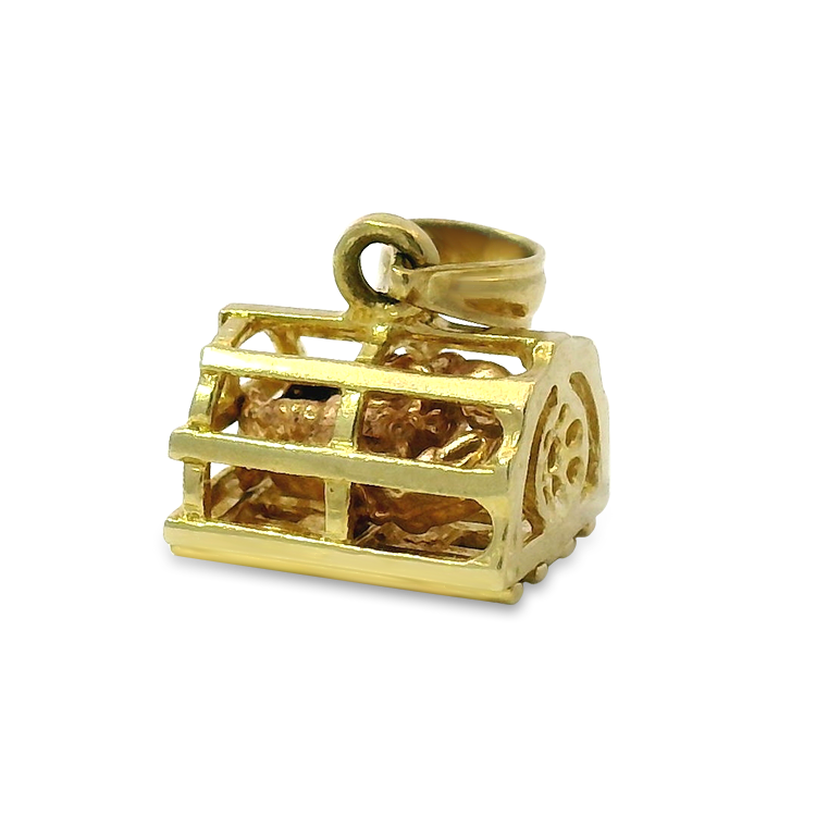 PAGE Estate Necklaces and Pendants Estate 14K Yellow & Rose Gold Lobster Trap Pendant