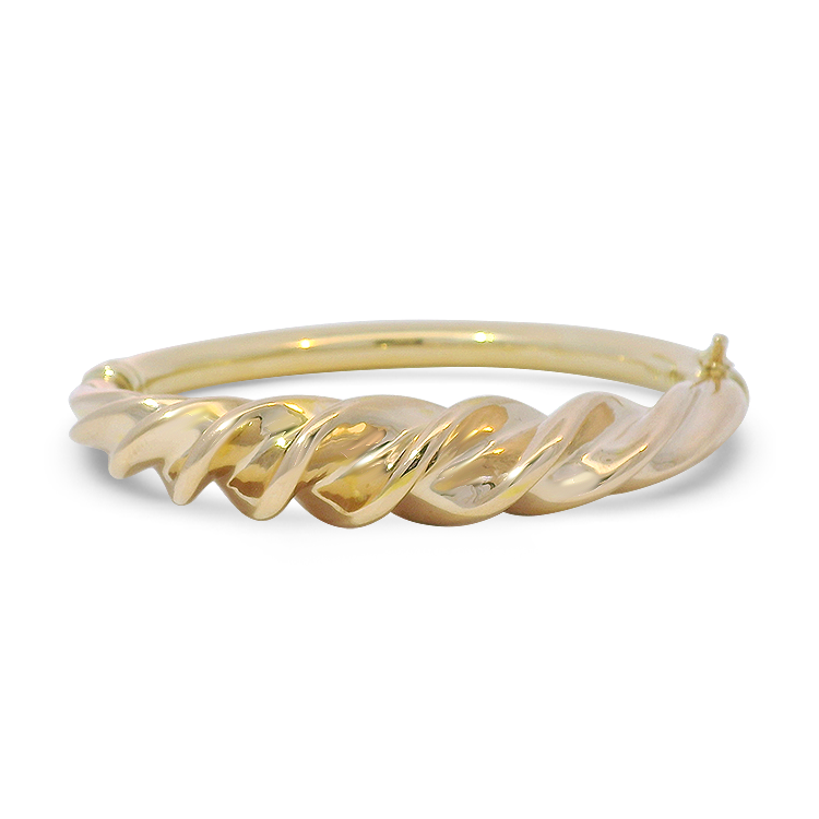 PAGE Estate Bracelet Estate 14K Yellow Twisted Bangle Bracelet