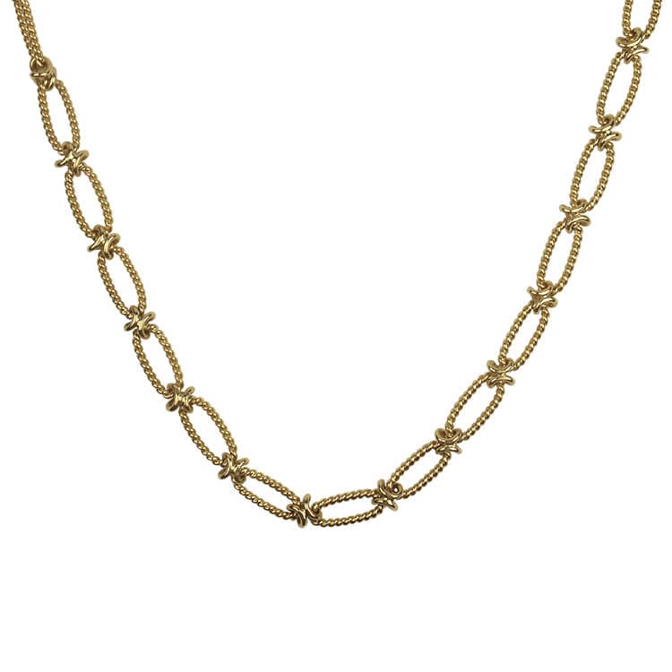 PAGE Estate Necklaces and Pendants Estate 14K Yellow Twisted Oval Link Chain