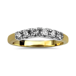 PAGE Estate Wedding Band Estate 14K Yellow & White Curved Diamond Band 5.5