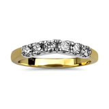PAGE Estate Wedding Band Estate 14K Yellow & White Curved Diamond Band 5.5