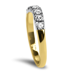 PAGE Estate Wedding Band Estate 14K Yellow & White Curved Diamond Band 5.5