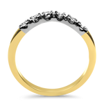 PAGE Estate Wedding Band Estate 14K Yellow & White Curved Diamond Band 5.5