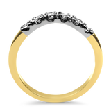 PAGE Estate Wedding Band Estate 14K Yellow & White Curved Diamond Band 5.5