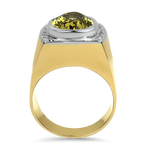 PAGE Estate Ring Estate 14K Yellow & White Gold Citrine & Diamond Ring 9