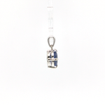 PAGE Estate Charms and Pendants Estate 1870 Collection 14K White Gold 1.70ct Oval Ceylon Sapphire Pendant