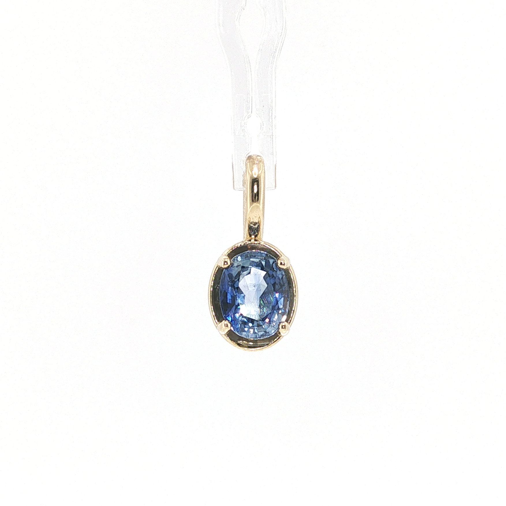 PAGE Estate Charms and Pendants Estate 1870 Collection 14K Yellow Gold 2.15ct Oval Sapphire Pendant