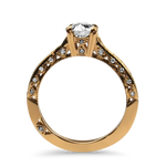 PAGE Estate Engagement Ring Estate 18k Rose Gold Diamond Engagement Ring 6.75