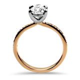 PAGE Estate Engagement Ring Estate 18k Rose Gold & Platinum Diamond Engagement Ring 6.75