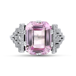 PAGE Estate Ring Estate 18K White Gold Convertible Synthetic Sapphire Ring 6