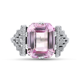 PAGE Estate Ring Estate 18K White Gold Convertible Synthetic Sapphire Ring 6