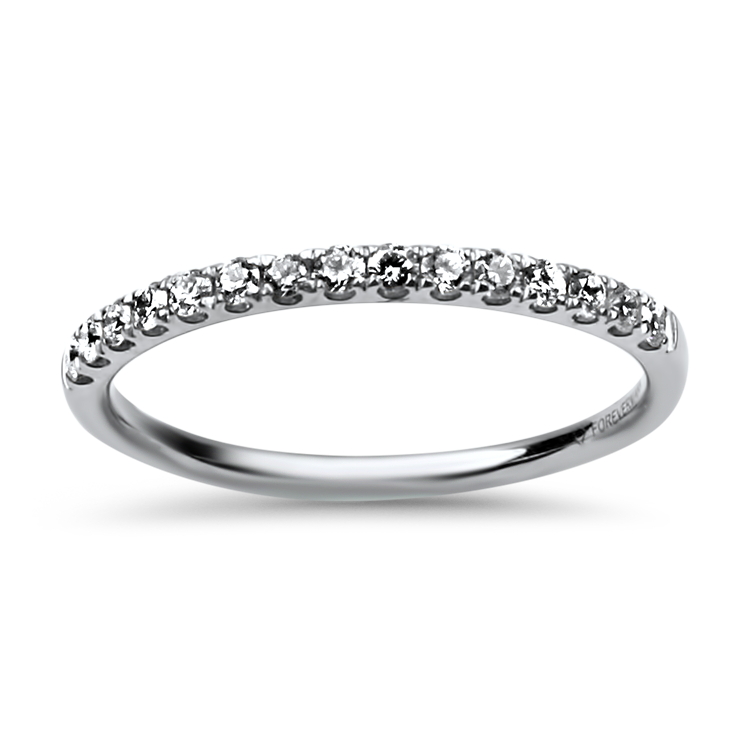 PAGE Estate Wedding Band Estate 18K White Gold Diamond Band 6.5