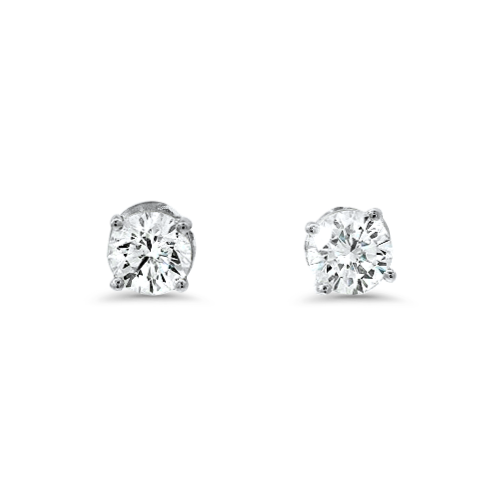 PAGE Estate Earring Estate 18k White Gold Diamond Studs - 2.66 ctw
