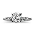 PAGE Estate Engagement Ring Estate 18k White Gold Hearts On Fire "Camilla" Engagement Ring 5
