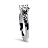 PAGE Estate Engagement Ring Estate 18k White Gold Solitaire Diamond Ring 4.75